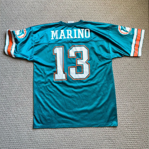 Dan Marino 13 football jersey L 46-48 Miami Dolphins NFL football 🏈 - Picture 3 of 9